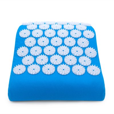 Массажная акупунктурная подушка (анатомическая) EcoRelax, голубой-3